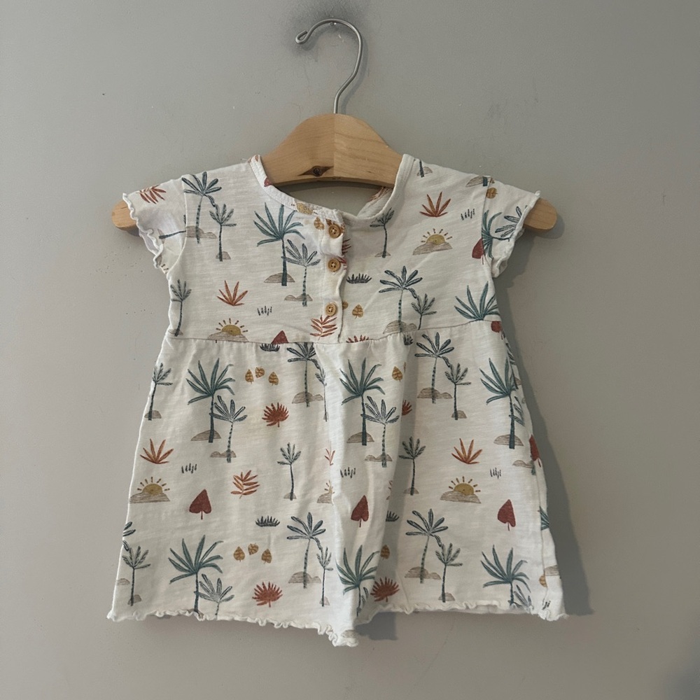 $14 ADD ON little co. desertscape dress wooden buttons 12M Zara Janie‎ and Jack